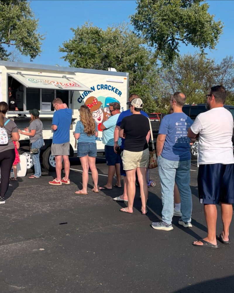 Customers gathered at the Cuban Cracker Family Kitchen food truck in Hendersonville, Tennessee